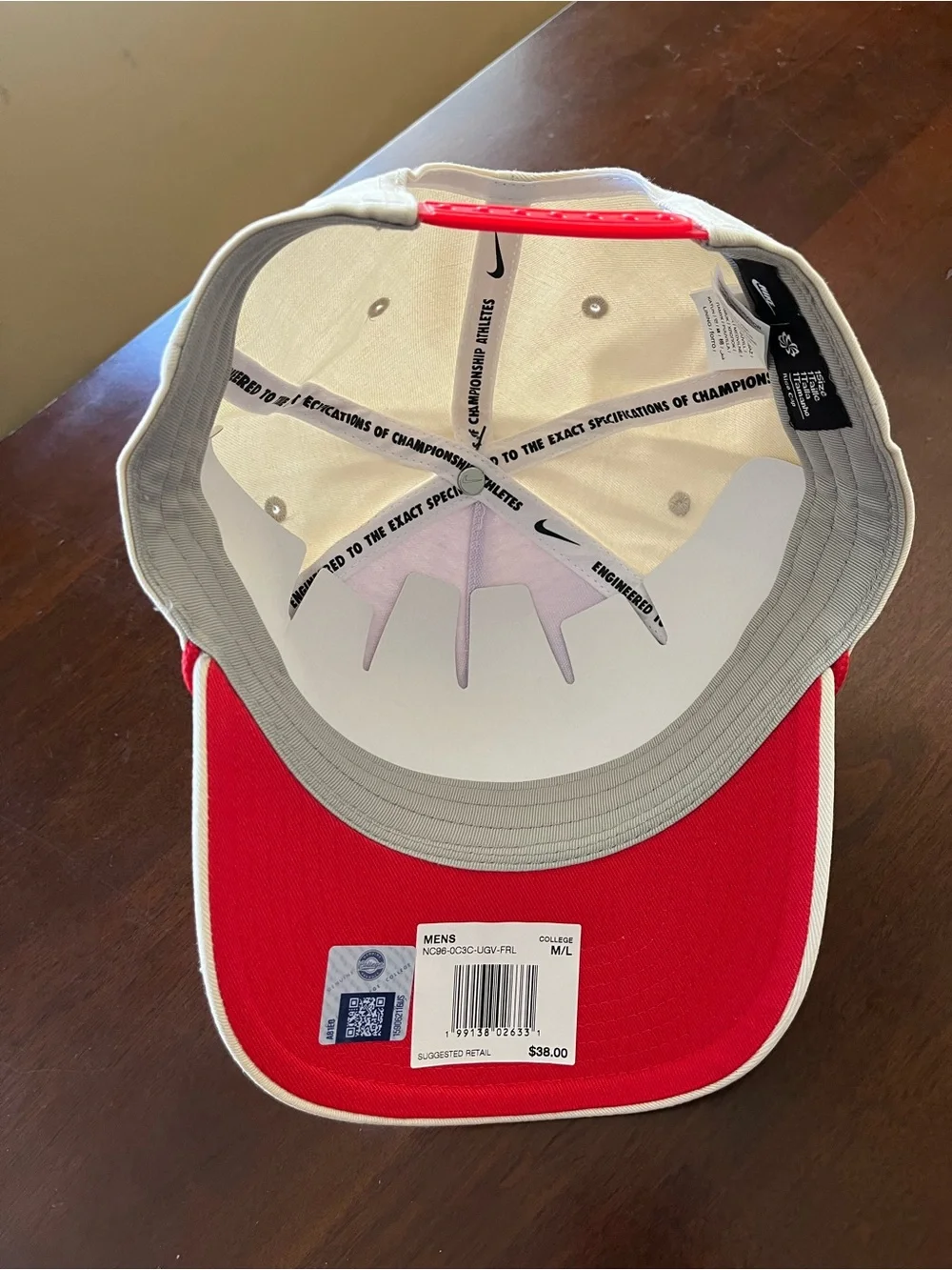 Nike Georgia Bulldogs Rise Cap Veg Rope Hat Adjustable SnapBack Cream Red NWT